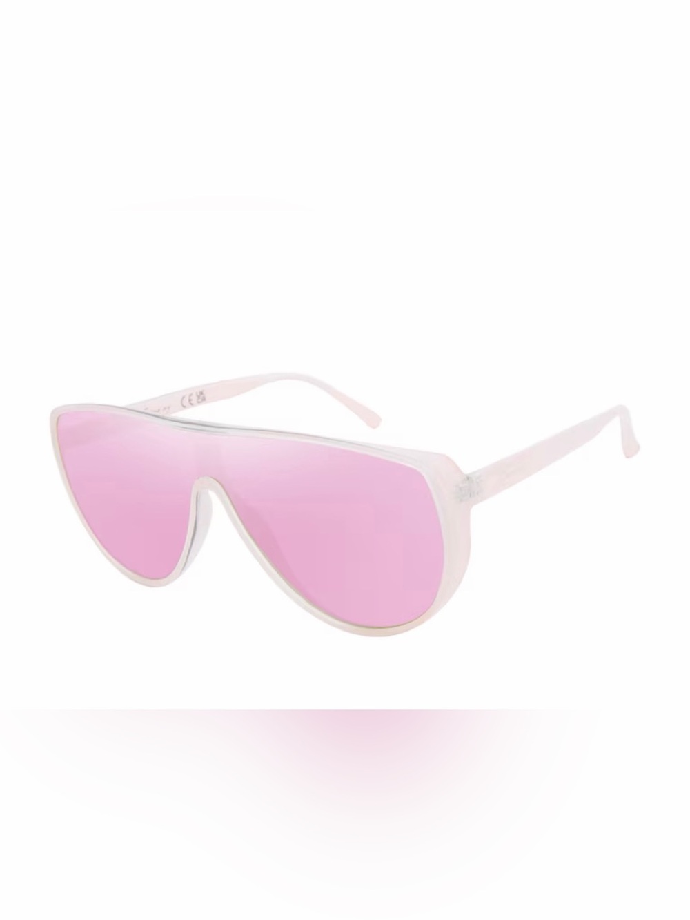 S. Circus by Sam Edelman Pink Shield Sunglasses with Clear Frame NWT